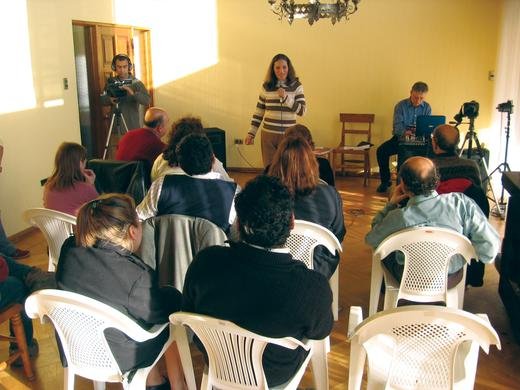 Janet leads a seminar, sharing motivational tips