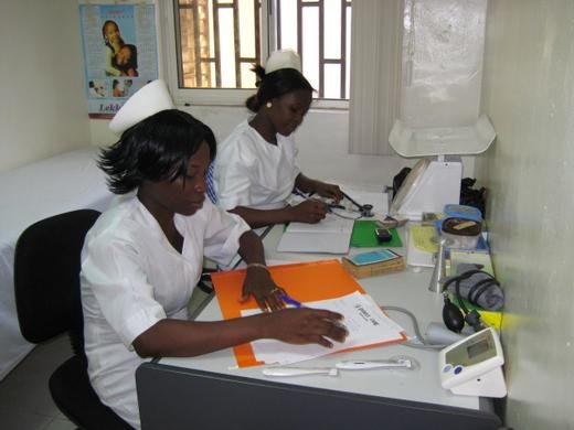 Nurses Station at the Family Care Ikota Clinic