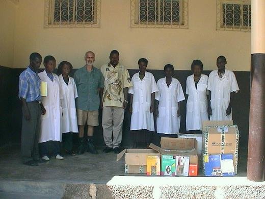 With teachers at one of the schools where we brought school materials, donated by sponsors in Portugal.